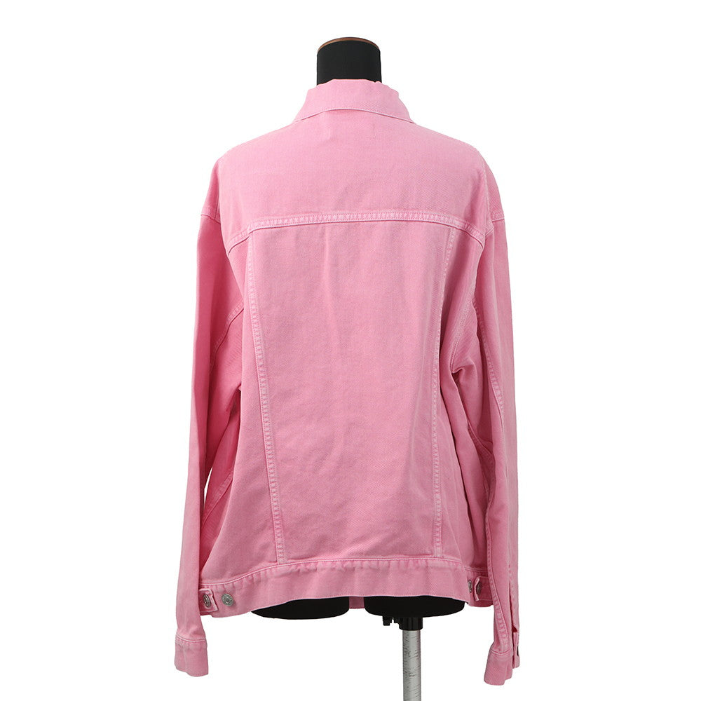 BALENCIAGA Logo Denim Jacket Size 34 Pink594386TEW378000 Cotton100%