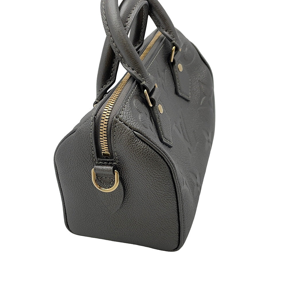 LOUIS VUITTON Speedy Bandouliere GunmetalM12013 Monogram Empreinte Leather Size 20