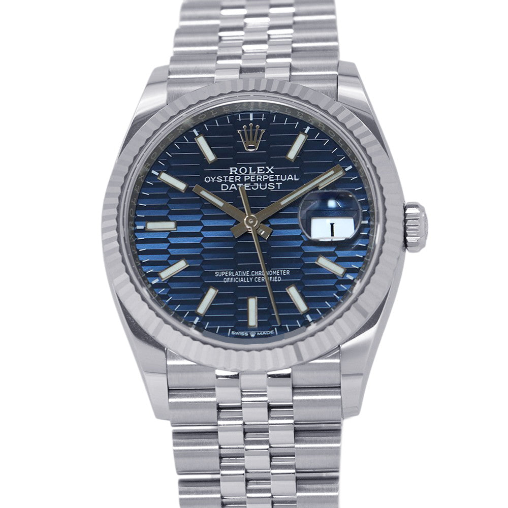 ROLEX Datejust36 W36mm Stainless Steel K18WG Blue fluted Dial126234