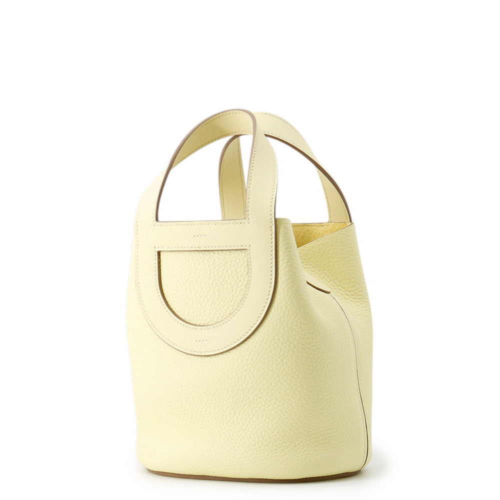 HERMES in-the-loop Tote Bag Jaune Milton Taurillon Clemence Swift Leather Size 18