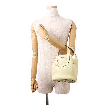 HERMES in-the-loop Tote Bag Jaune Milton Taurillon Clemence Swift Leather Size 18