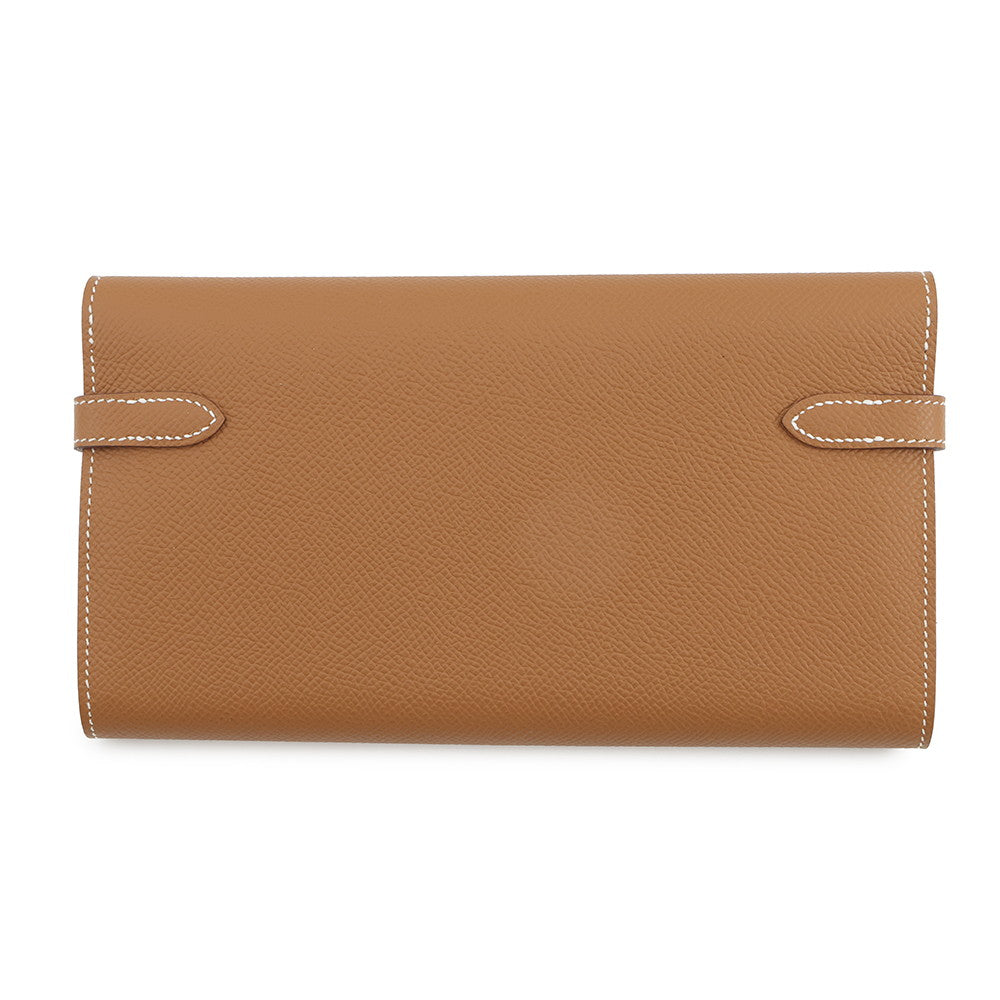HERMES Kelly Wallet Long Gold Epsom