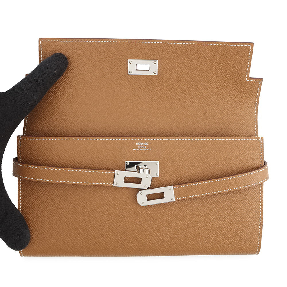 HERMES Kelly Wallet Long Gold Epsom