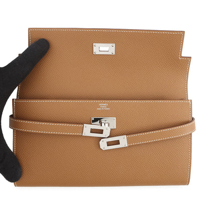HERMES Kelly Wallet Long Gold Epsom