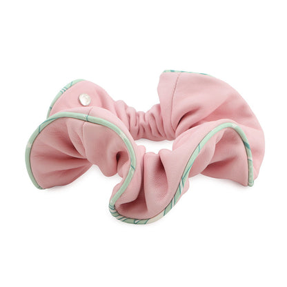 HERMES Scrunchie Claudia Rose Sakura Lambskin Silk
