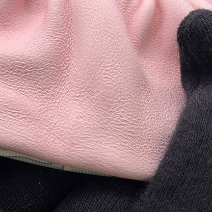 HERMES Scrunchie Claudia Rose Sakura Lambskin Silk