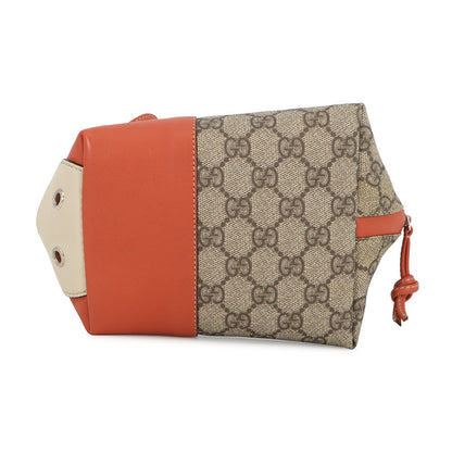 GUCCI Bag Children's Zoo Orange/Beige271093 80442 1629 GG Supreme Leather