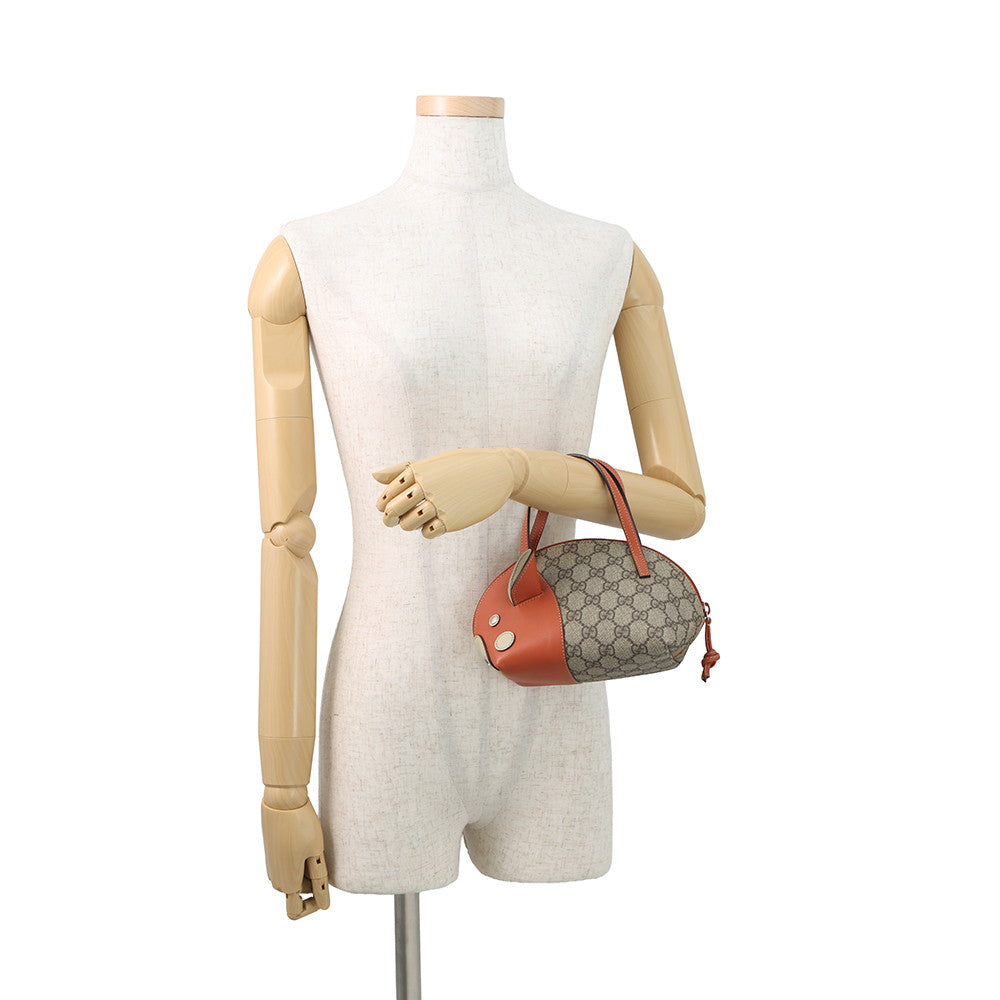 GUCCI Bag Children's Zoo Orange/Beige271093 80442 1629 GG Supreme Leather