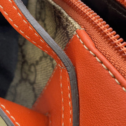GUCCI Bag Children's Zoo Orange/Beige271093 80442 1629 GG Supreme Leather