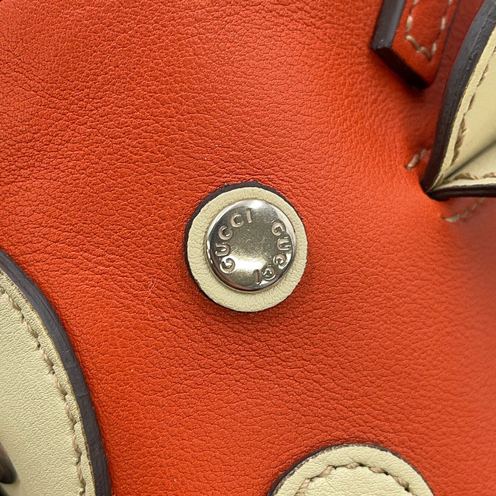 GUCCI Bag Children's Zoo Orange/Beige271093 80442 1629 GG Supreme Leather