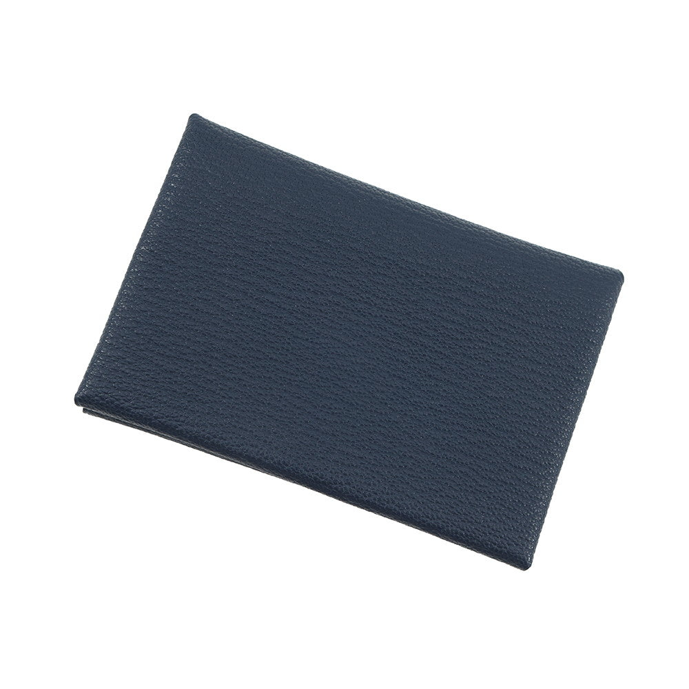 HERMES Calvi Duo Blue Indigo Chevre Myzore Goatskin