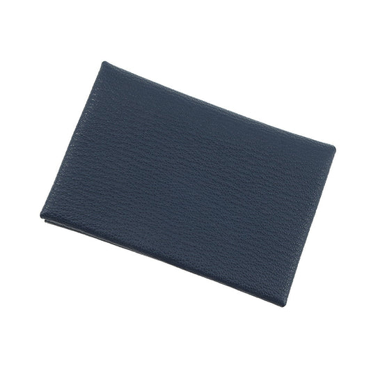 HERMES Calvi Duo Blue Indigo Chevre Myzore Goatskin