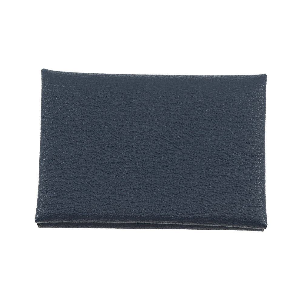 HERMES Calvi Duo Blue Indigo Chevre Myzore Goatskin