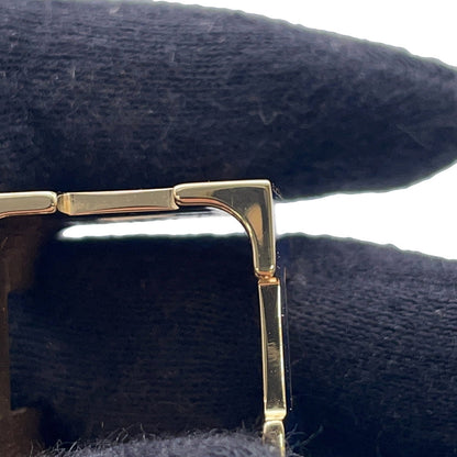 HERMES ScarfRing H Cheval Navy/Camel Metal