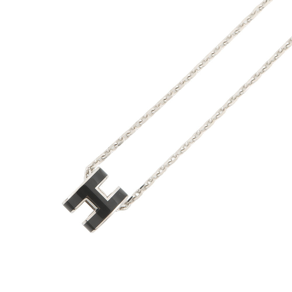 HERMES Pop Ash Necklace Size Mini Black Metal
