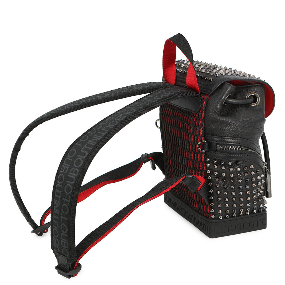 Christian Louboutin Explorer Funk Studded Backpack Black3215038B492 Leather Size Small