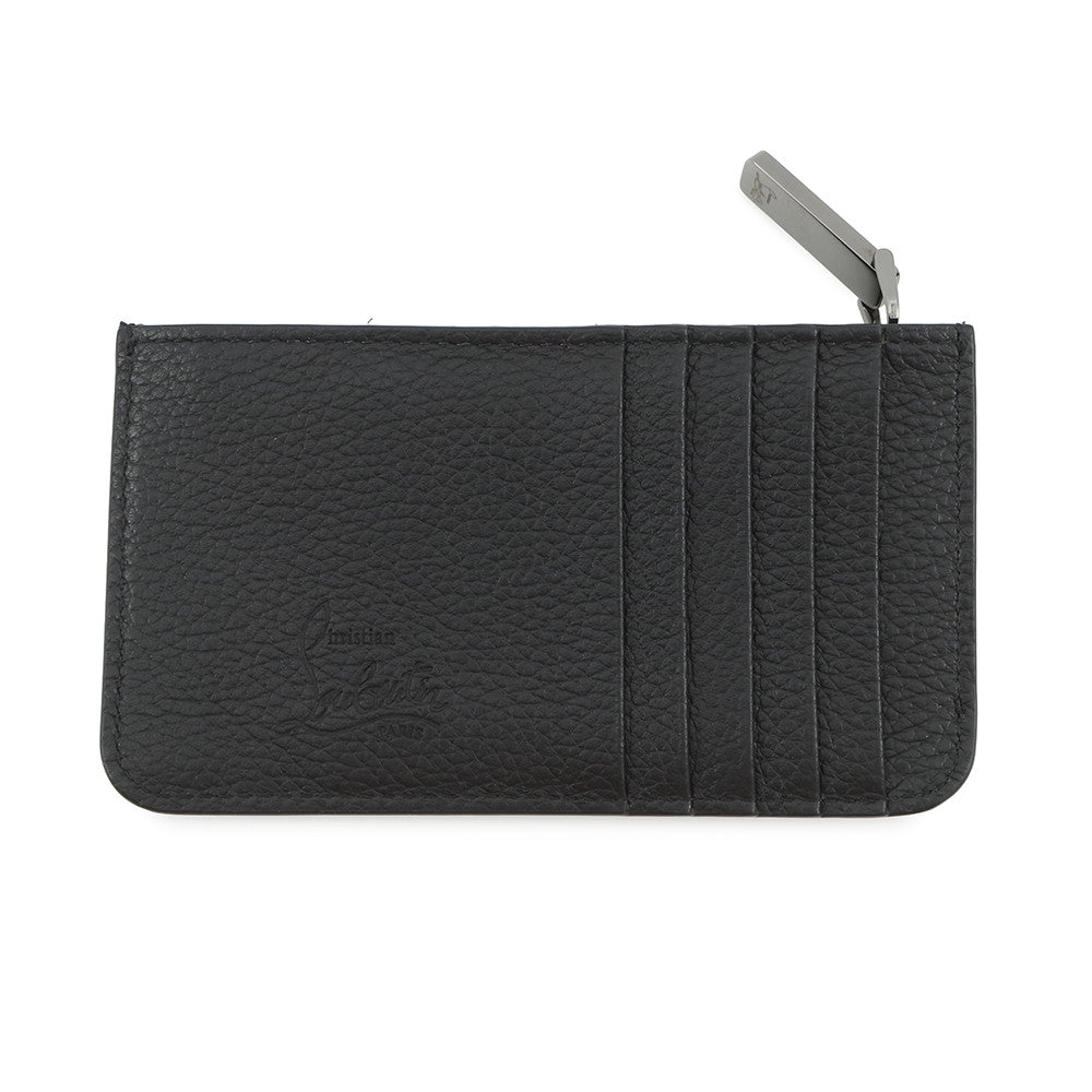 Christian Louboutin Coin purse Studded Fragment case Black3225116 Leather