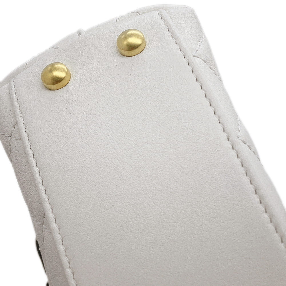 CHANEL Coco Handle 2WAYHandbag WhiteAS2215 Lambskin Size XXS