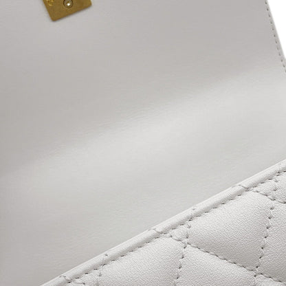 CHANEL Coco Handle 2WAYHandbag WhiteAS2215 Lambskin Size XXS