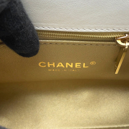 CHANEL Coco Handle 2WAYHandbag WhiteAS2215 Lambskin Size XXS