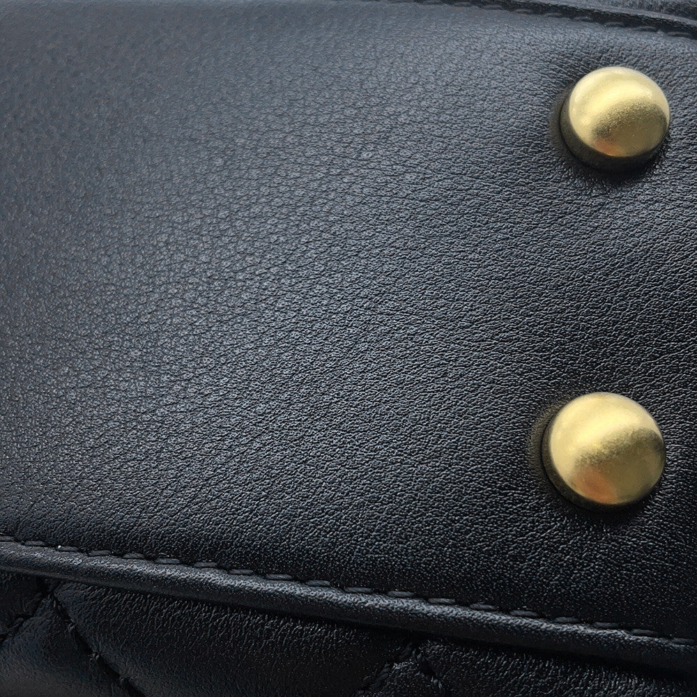CHANEL Coco Handle 2WAYHandbag BlackAS2215 Lambskin Size XXS