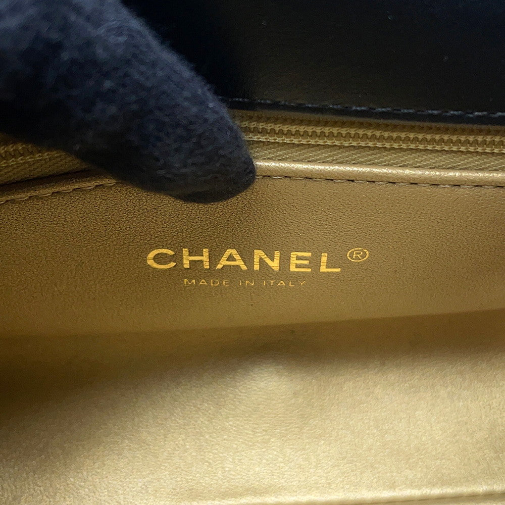 CHANEL Coco Handle 2WAYHandbag BlackAS2215 Lambskin Size XXS