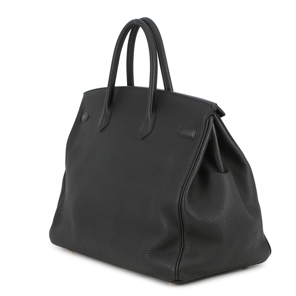HERMES Birkin Black Togo Leather Size 40