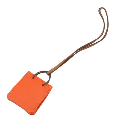 HERMES Sac Orange Feu/Gold Lambskin