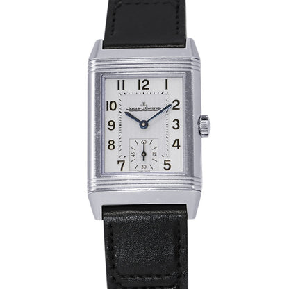 JAEGER-LE COULTRE Reverso Classic Small Second H40.1mm×W24.4mm Stainless Steel Leather Silver DialQ3868520