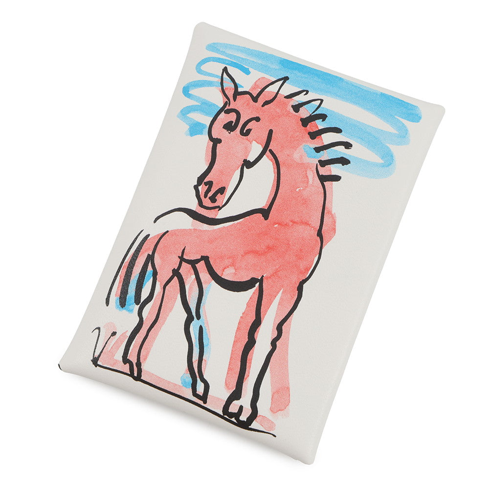 HERMES Calvi Duo Springhorse Blanc Swift Leather