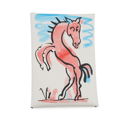 HERMES Calvi Duo Springhorse Blanc Swift Leather