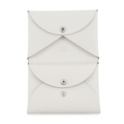 HERMES Calvi Duo Springhorse Blanc Swift Leather