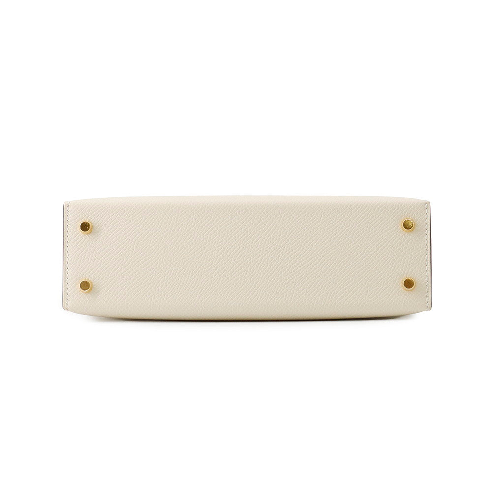 HERMES Mini Kelly 2 SPO Craie/Gold Epsom