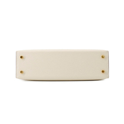 HERMES Mini Kelly 2 SPO Craie/Gold Epsom