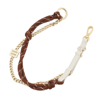 MIUMIU Trick Key Ring Brown/White5TL510_2CRT_F0KMH Leather