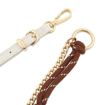MIUMIU Trick Key Ring Brown/White5TL510_2CRT_F0KMH Leather