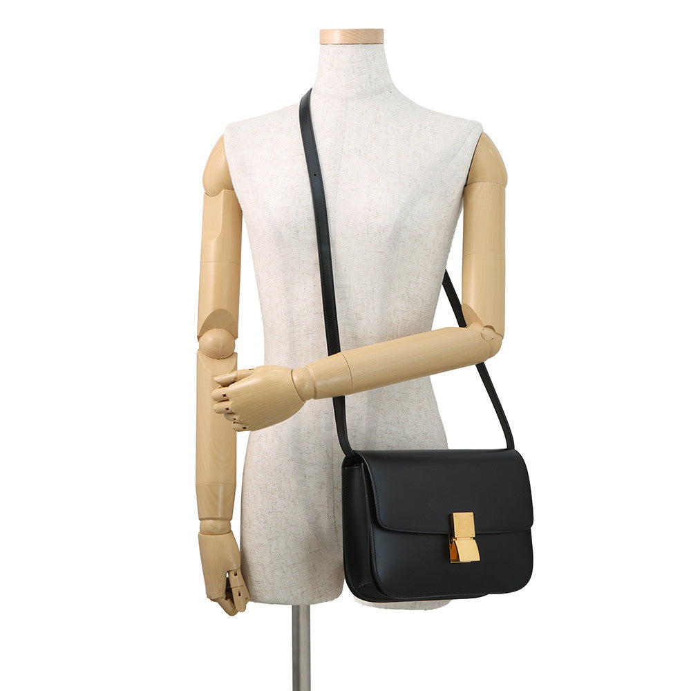 CELINE Classic box Black189173DLS.38NO Box Calf LeatherLeather Size Medium