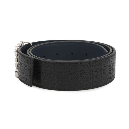 LOEWE Repeat Anagram Belt Reversible Size 85/34 Black/Navy