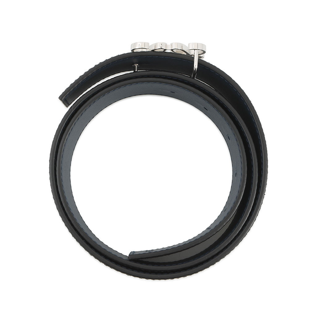 LOEWE Repeat Anagram Belt Reversible Size 85/34 Black/Navy