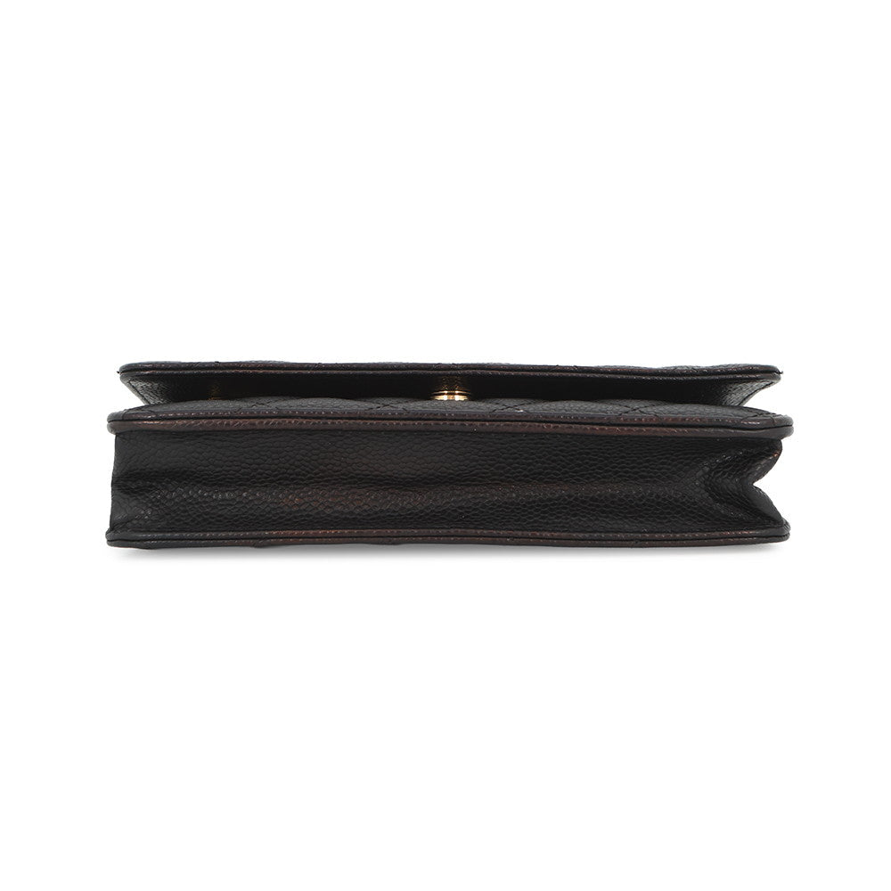 CHANEL Matelasse Classic Chain Wallet BlackAP0250 Caviar Leather