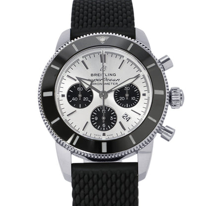 BREITLING Superocean Heritage B01 Chronograph44 W44mm Stainless Steel Rubber Silver DialAB0162