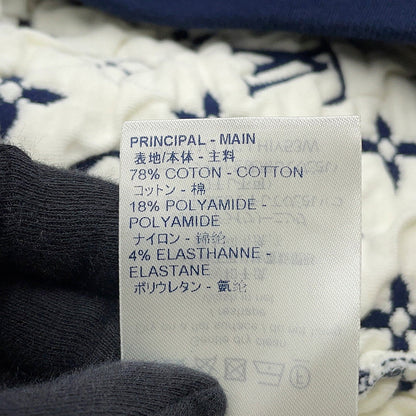 LOUIS VUITTON Monogram all-over print knitted fabric Size S Navy/WhiteRM211Q Cotton78% Nylon18% Polyurethane4%