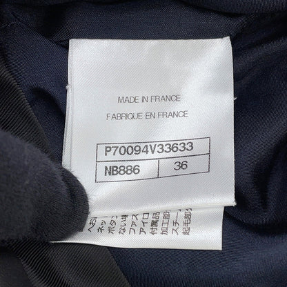 CHANEL Tweed Shorts CC Logo Size 36 NavyP70094-V33633-NB886 Cotton75% Wool 17% Polyamide8%