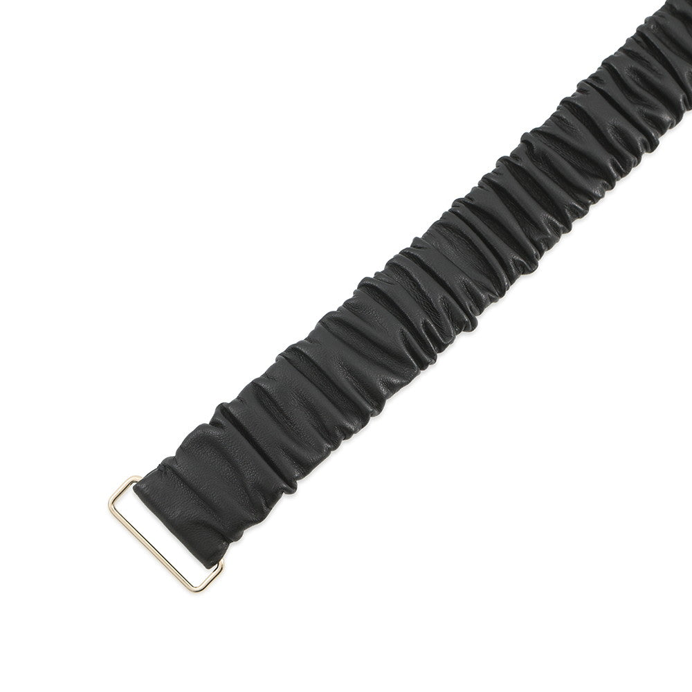 CHANEL CC Logo Belt Bijoux Size 75/30 Black Leather Rhinestone