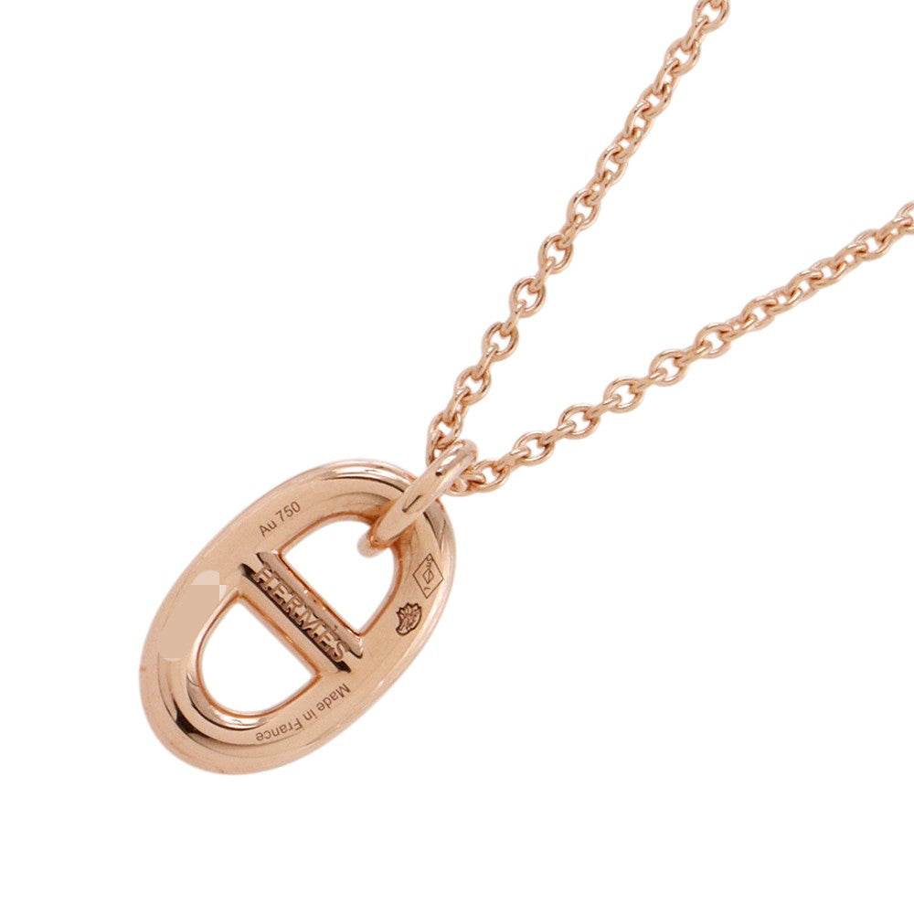 HERMES Chaine d'Ancre Farandole Necklace Size PM 18K Pink Gold