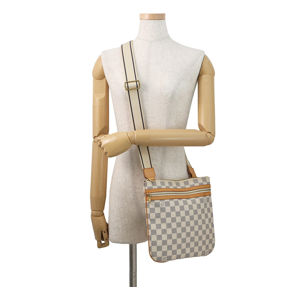 LOUIS VUITTON Pochette Bosphore BeigeN51112 Damier Azur