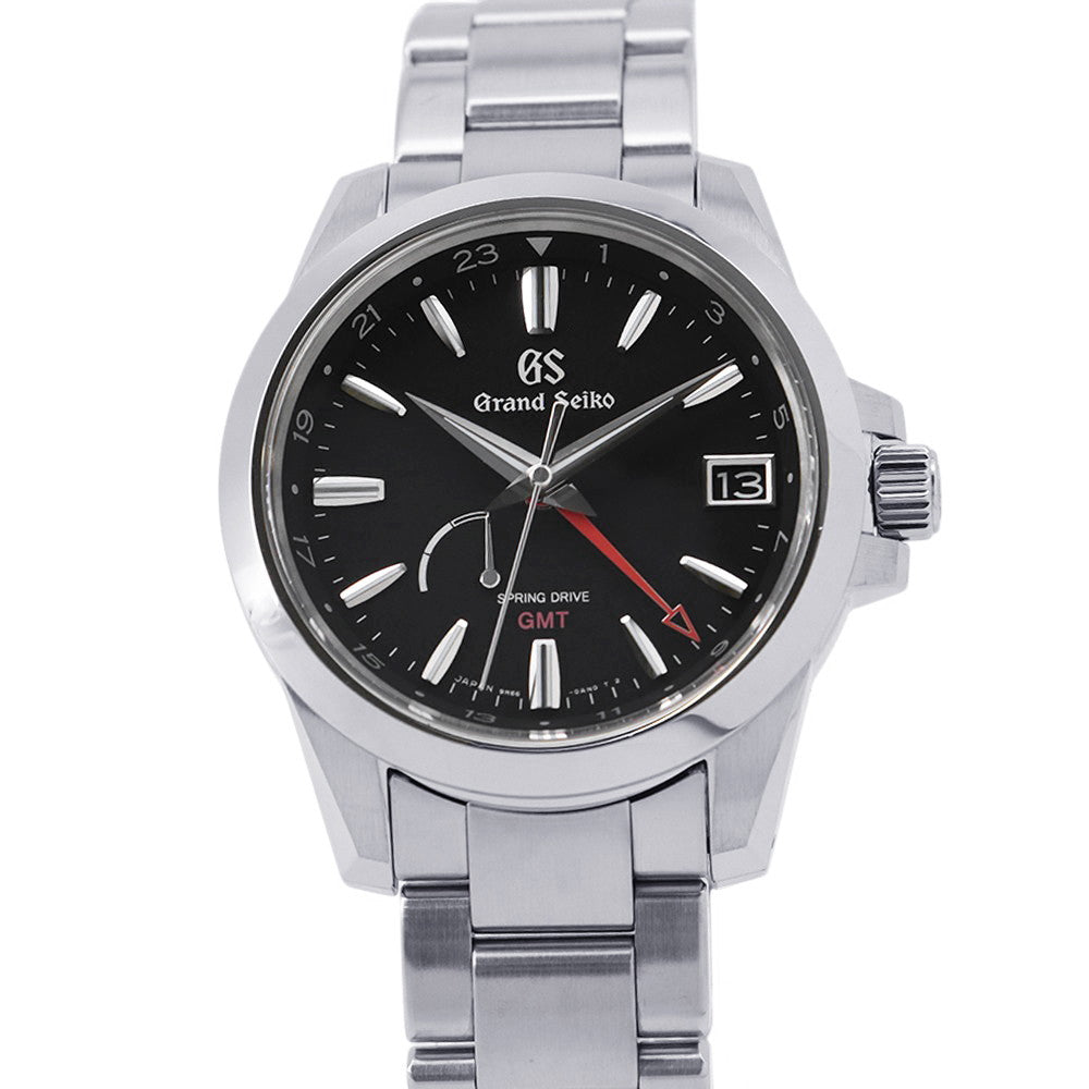 SEIKO Grand SEIKO Spring Drive GMT W39.4mm Stainless Steel Black DialSBGE213