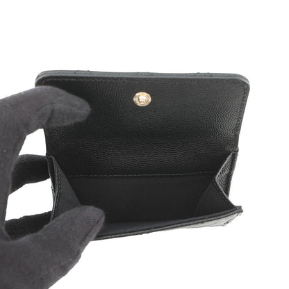 CHANEL Matelasse Small Flap Tri-fold Wallet BlackAP4319-B18212-94305 Caviar Leather