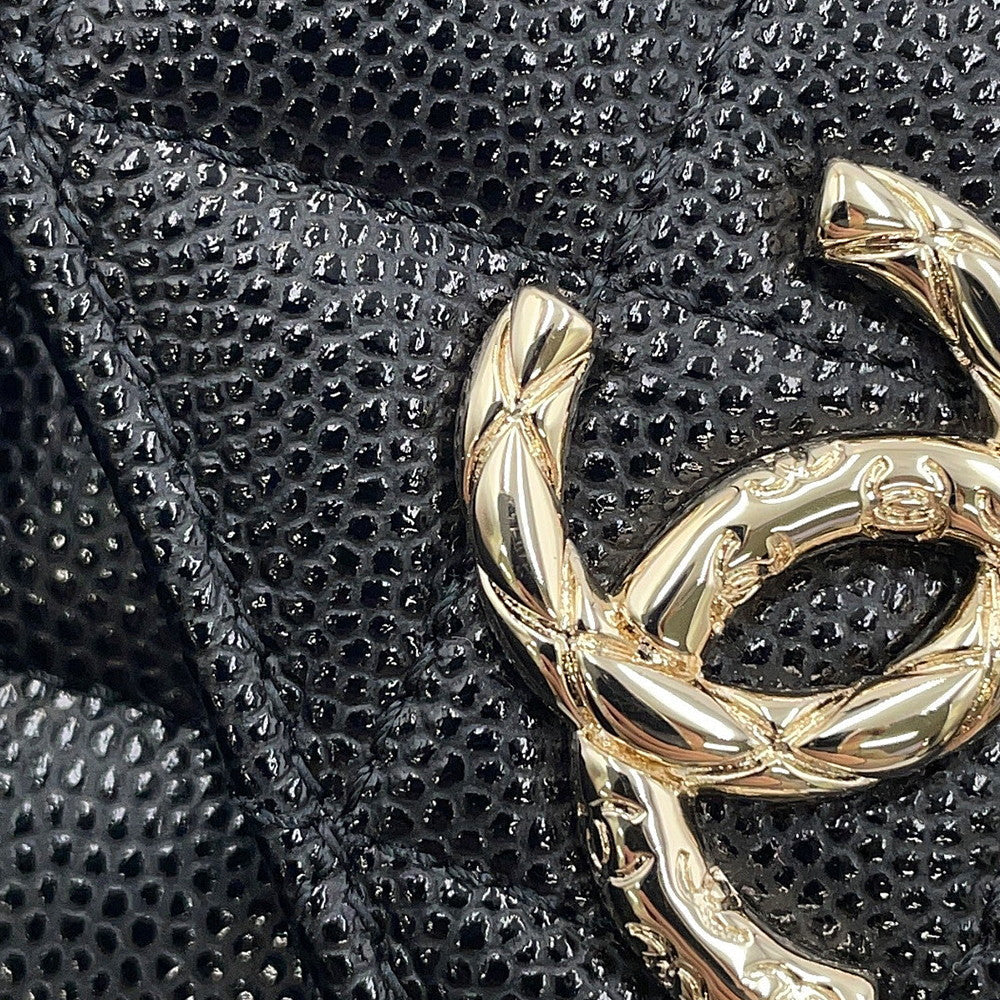 CHANEL Matelasse Small Flap Tri-fold Wallet BlackAP4319-B18212-94305 Caviar Leather