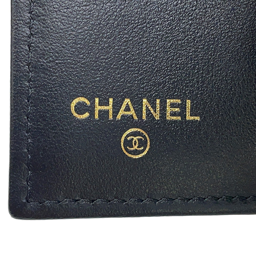 CHANEL Matelasse Small Flap Tri-fold Wallet BlackAP4319-B18212-94305 Caviar Leather